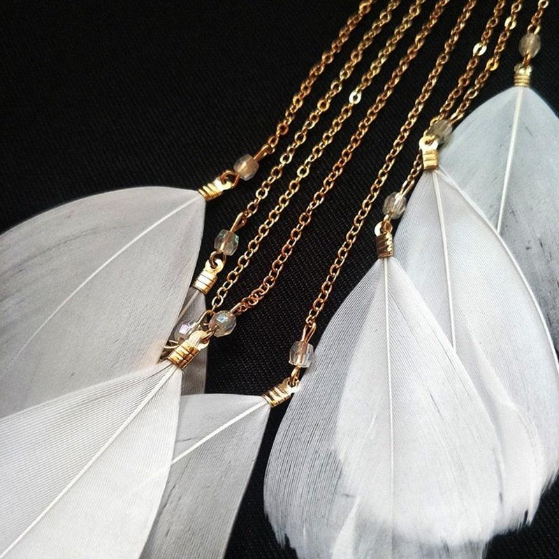 Boho Long Feather Tassel Ear Cuff Ear Cuffs - The Burner Shop