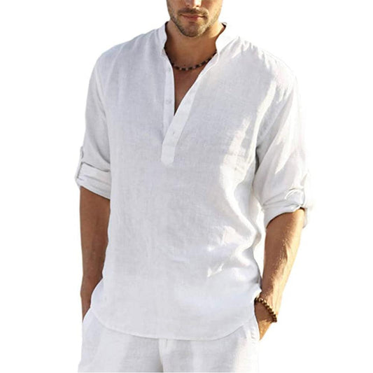 Boho Loose Cotton Shirt Shirts - The Burner Shop
