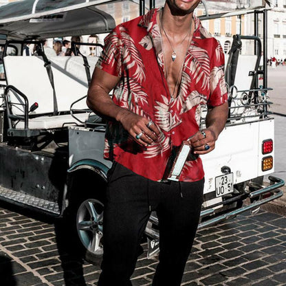 Boho Loose Tropical Printed Shirts Shirts - The Burner Shop