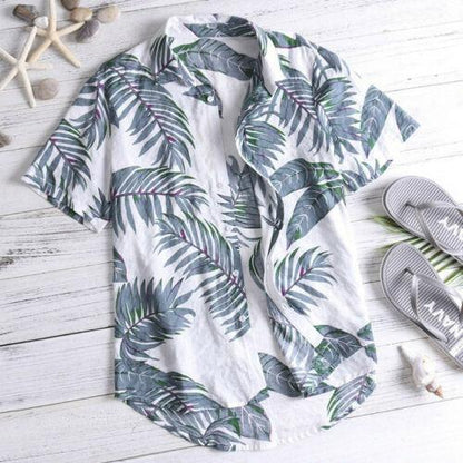 Boho Loose Tropical Printed Shirts Shirts - The Burner Shop
