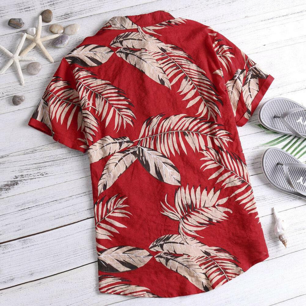 Boho Loose Tropical Printed Shirts Shirts - The Burner Shop