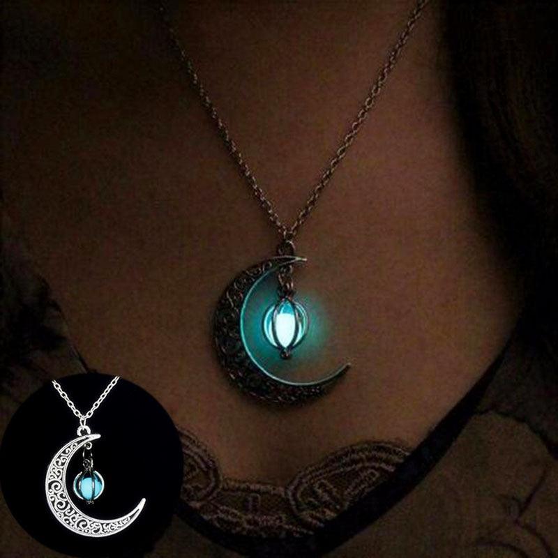 Boho Luminous Moon Necklace Necklaces - The Burner Shop
