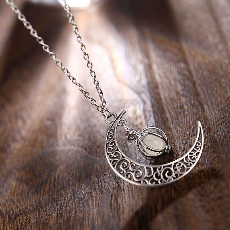 Boho Luminous Moon Necklace Necklaces - The Burner Shop