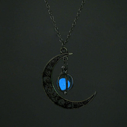 Boho Luminous Moon Necklace Necklaces - The Burner Shop