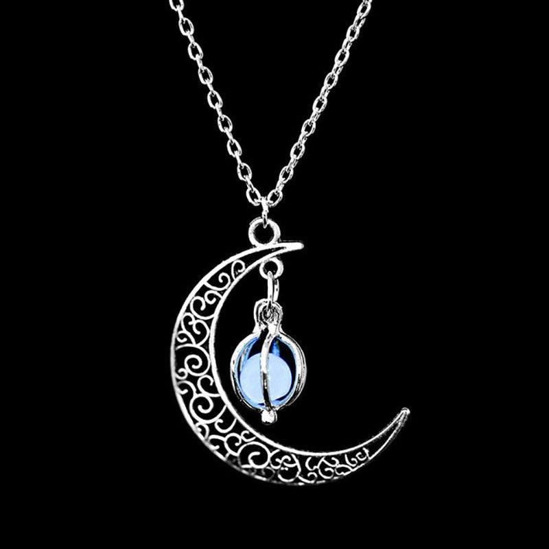 Boho Luminous Moon Necklace Necklaces - The Burner Shop