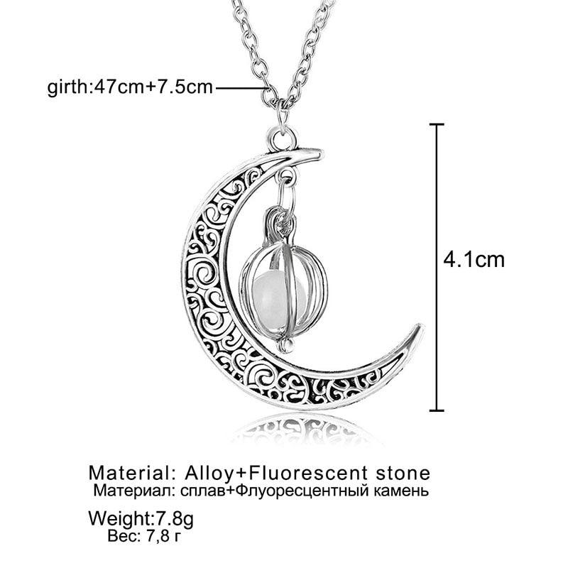 Boho Luminous Moon Necklace Necklaces - The Burner Shop