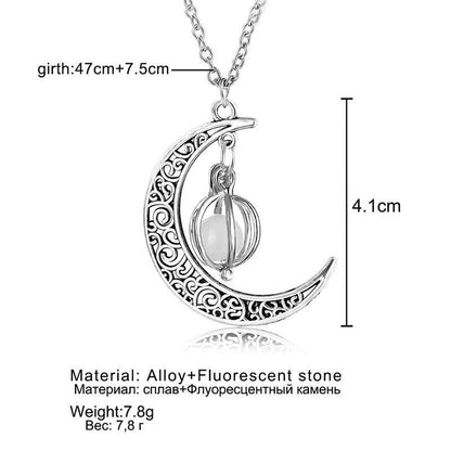 Boho Luminous Moon Necklace Necklaces - The Burner Shop