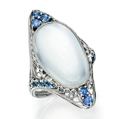 Boho Moonstone Healing Crystal Ring Rings - The Burner Shop