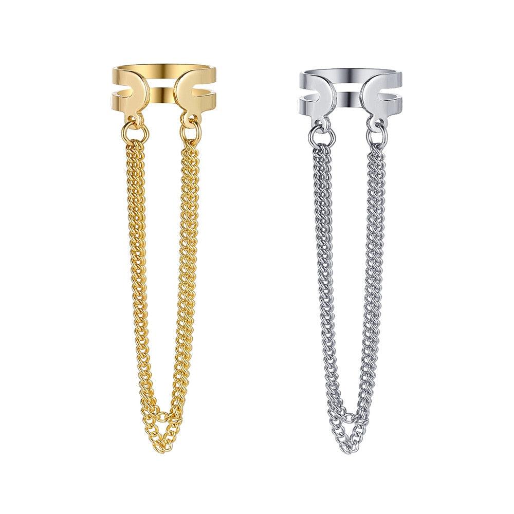 Boho Multilayer Long Tassel Ear Cuff Earrings - The Burner Shop