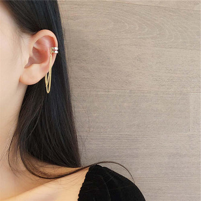 Boho Multilayer Long Tassel Ear Cuff Earrings - The Burner Shop
