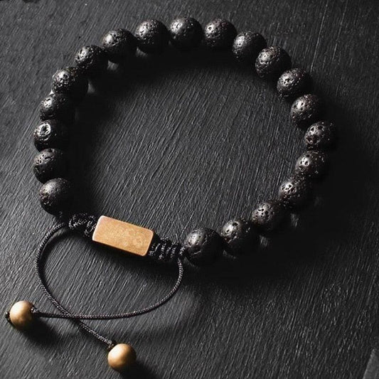 Boho Natural Lava Stone Bead Bracelet Bracelets - The Burner Shop