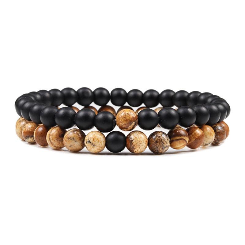 Boho Natural Lava Stone Beaded Bracelets Bracelets - The Burner Shop
