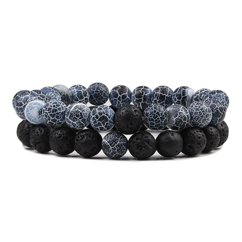 Boho Natural Lava Stone Beaded Bracelets Bracelets - The Burner Shop