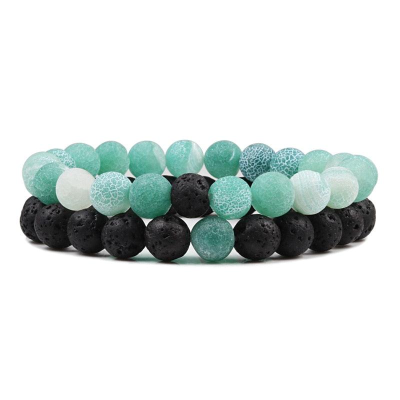 Boho Natural Lava Stone Beaded Bracelets Bracelets - The Burner Shop