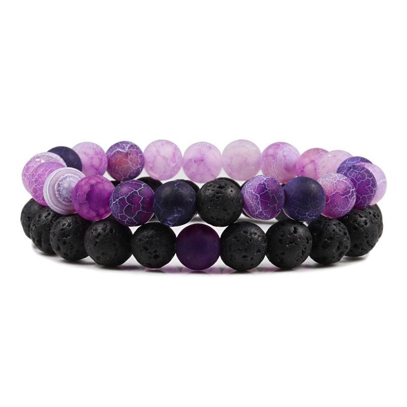 Boho Natural Lava Stone Beaded Bracelets Bracelets - The Burner Shop