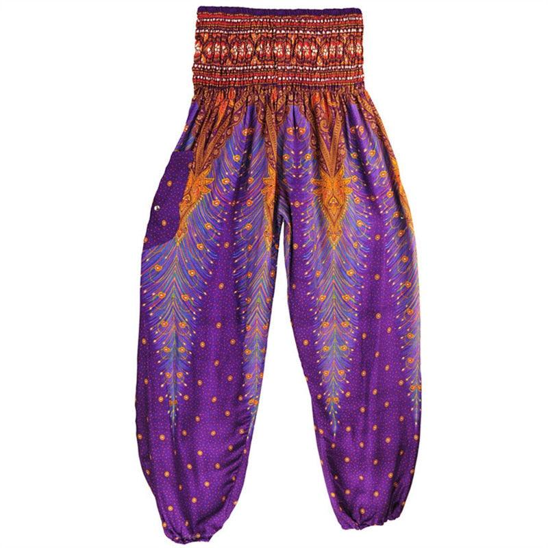 Boho Printed Harem Pants pants - The Burner Shop