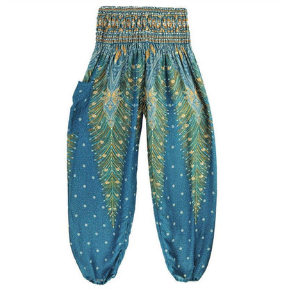 Boho Printed Harem Pants pants - The Burner Shop