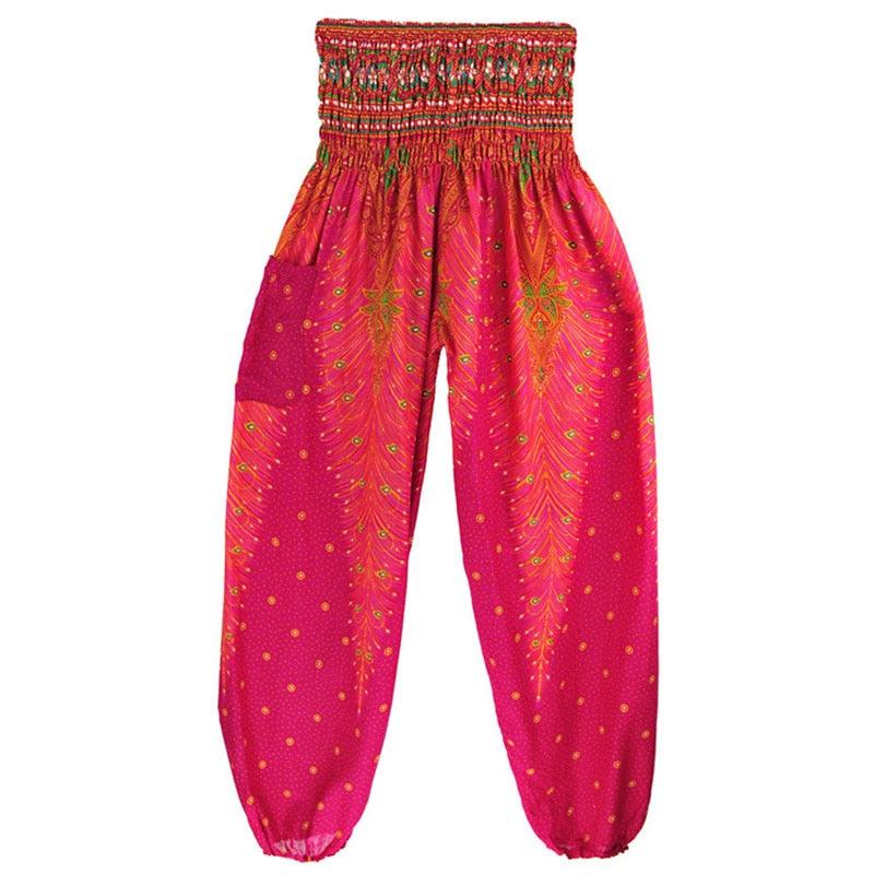 Boho Printed Harem Pants pants - The Burner Shop