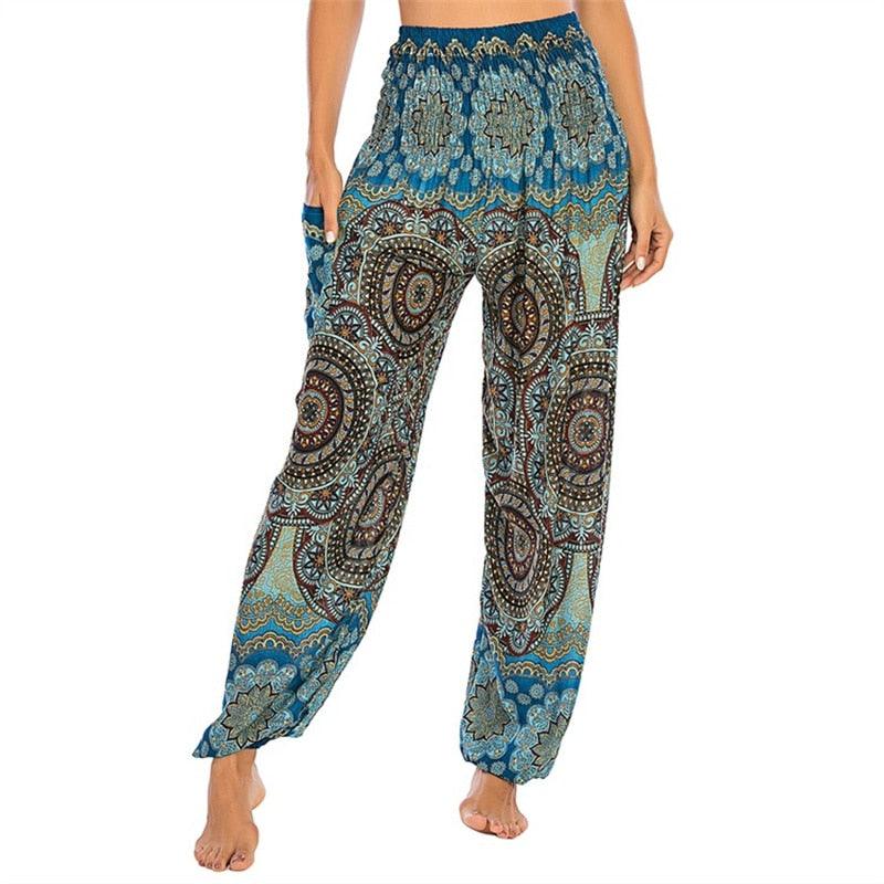 Boho Printed Harem Pants pants - The Burner Shop