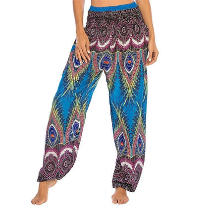 Boho Printed Harem Pants pants - The Burner Shop