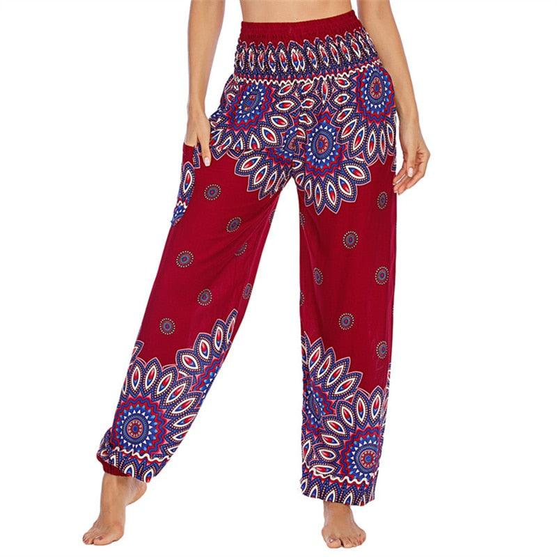 Boho Printed Harem Pants pants - The Burner Shop