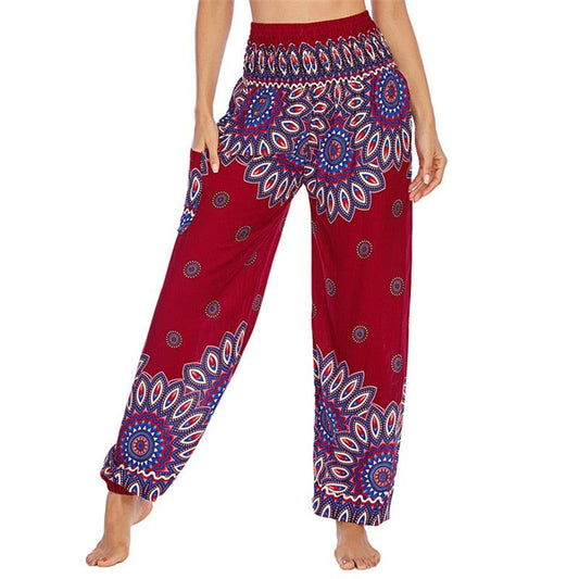 Boho Printed Harem Pants pants - The Burner Shop