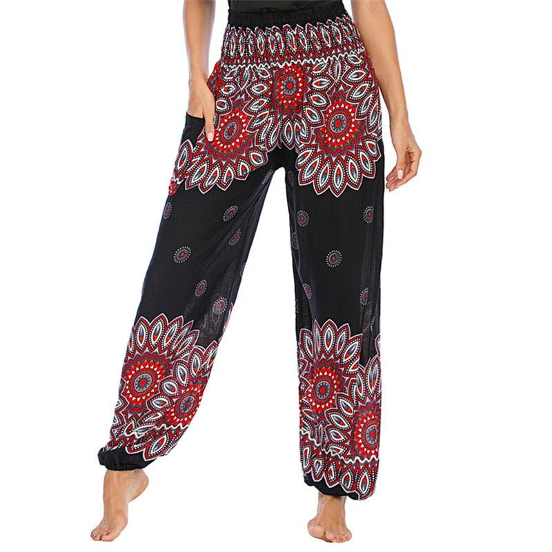 Boho Printed Harem Pants pants - The Burner Shop
