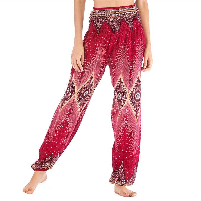 Boho Printed Harem Pants pants - The Burner Shop