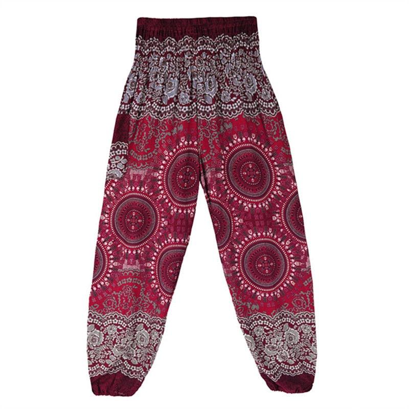 Boho Printed Harem Pants pants - The Burner Shop