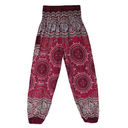 Boho Printed Harem Pants pants - The Burner Shop
