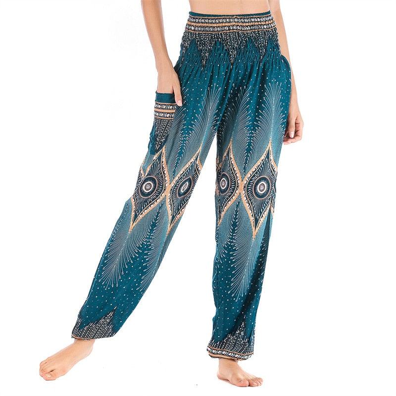 Boho Printed Harem Pants pants - The Burner Shop