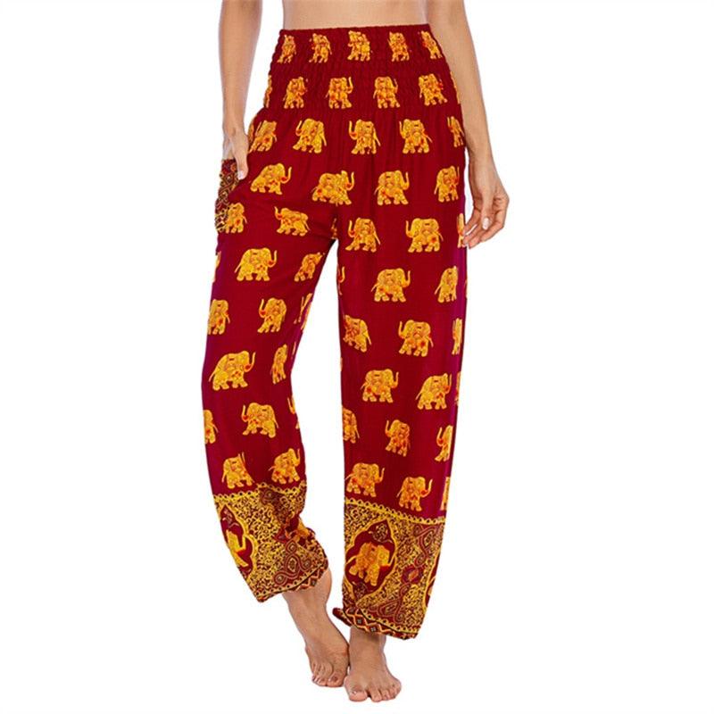 Boho Printed Harem Pants pants - The Burner Shop