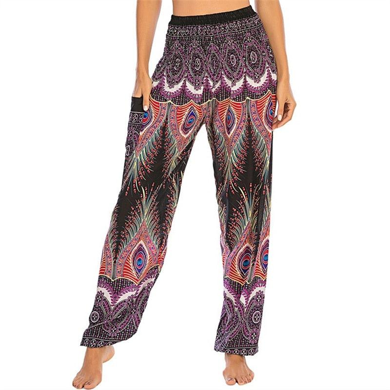 Boho Printed Harem Pants pants - The Burner Shop