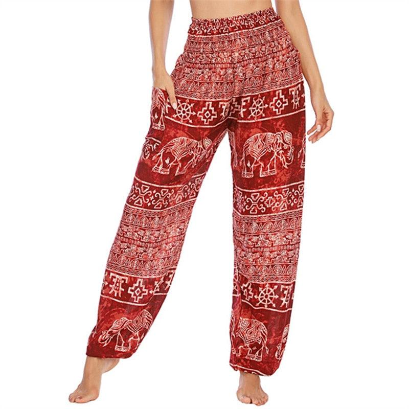 Boho Printed Harem Pants pants - The Burner Shop