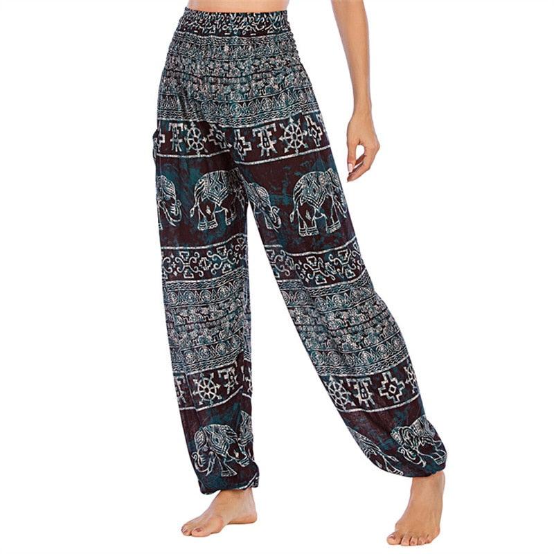 Boho Printed Harem Pants pants - The Burner Shop