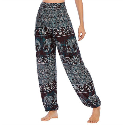 Boho Printed Harem Pants pants - The Burner Shop