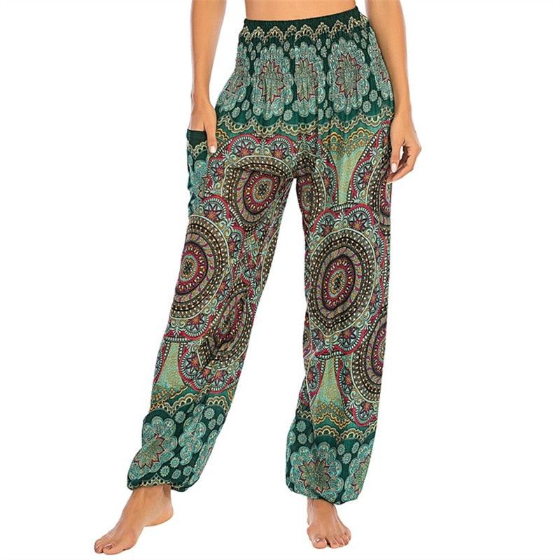 Boho Printed Harem Pants pants - The Burner Shop