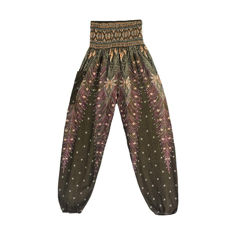 Boho Printed Harem Pants pants - The Burner Shop
