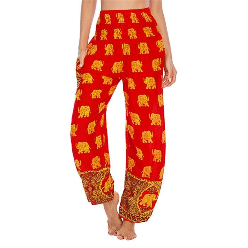 Boho Printed Harem Pants pants - The Burner Shop