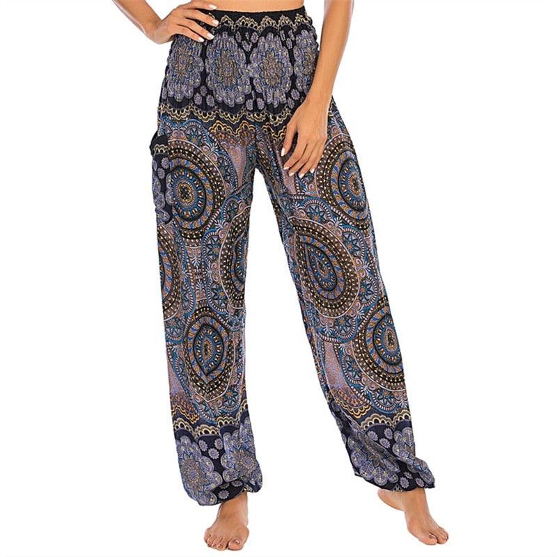Boho Printed Harem Pants pants - The Burner Shop