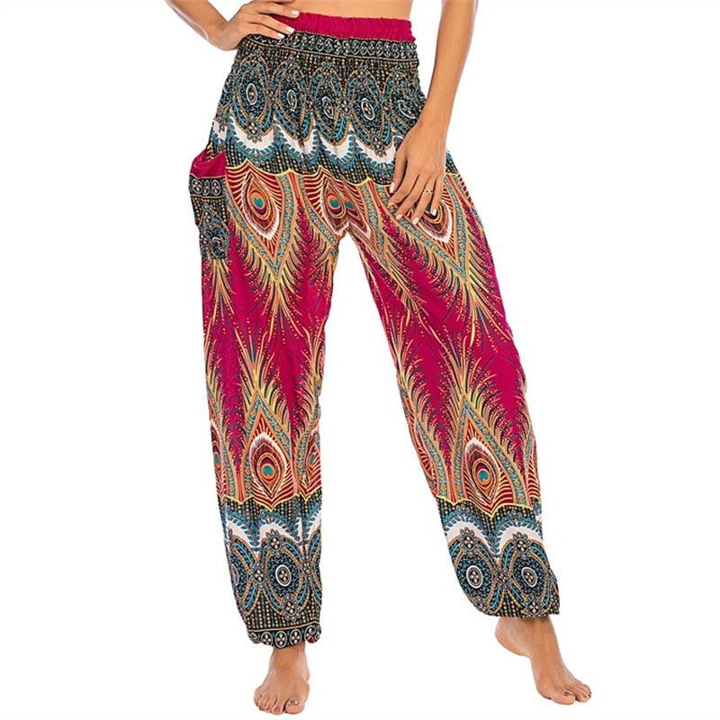Boho Printed Harem Pants pants - The Burner Shop