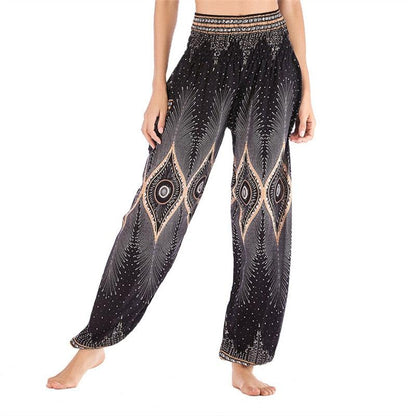 Boho Printed Harem Pants pants - The Burner Shop