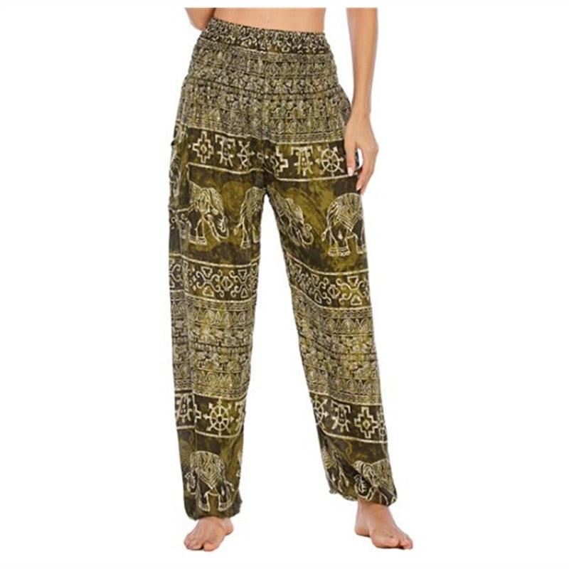 Boho Printed Harem Pants pants - The Burner Shop