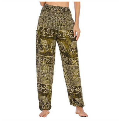 Boho Printed Harem Pants pants - The Burner Shop