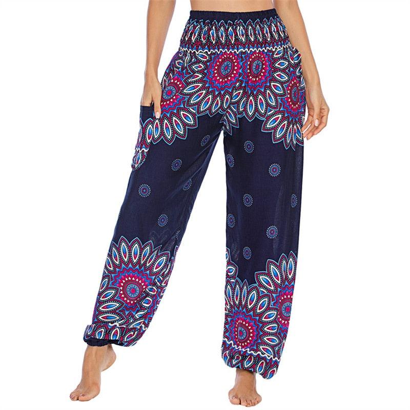 Boho Printed Harem Pants pants - The Burner Shop