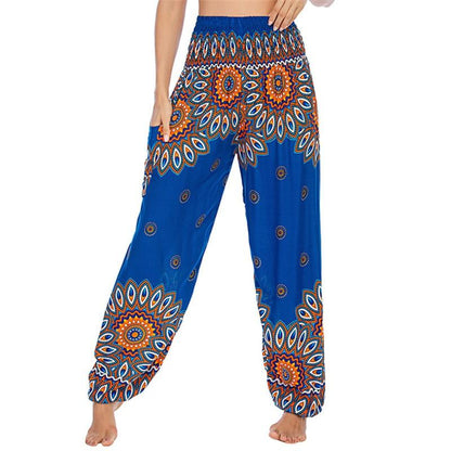 Boho Printed Harem Pants pants - The Burner Shop