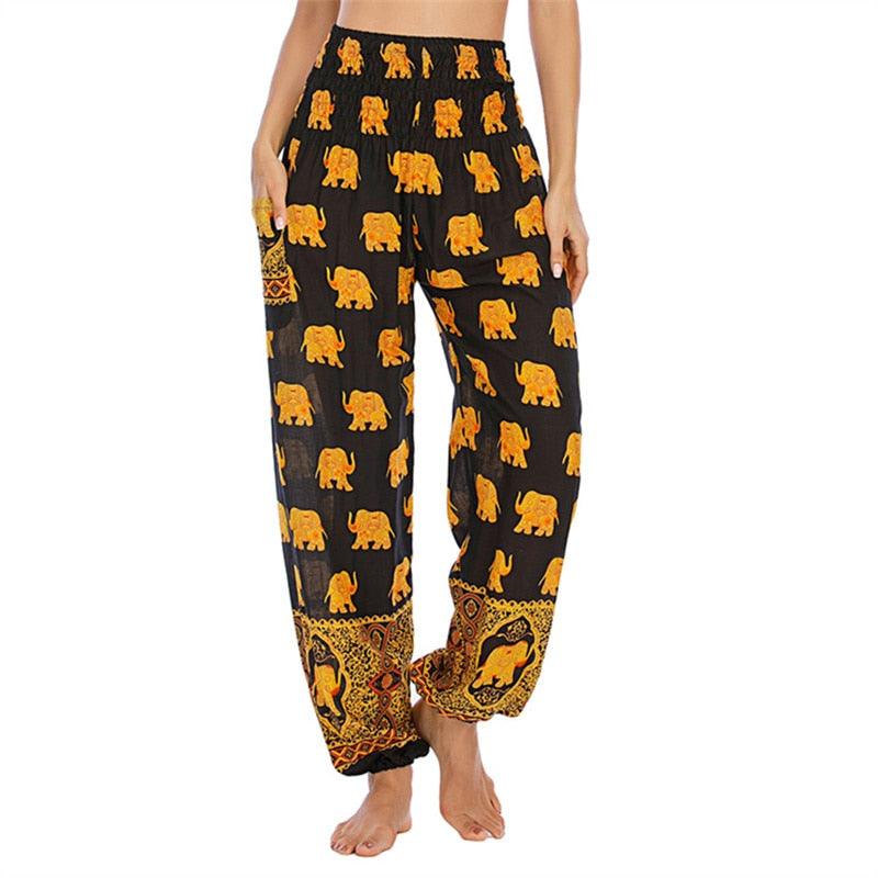 Boho Printed Harem Pants pants - The Burner Shop