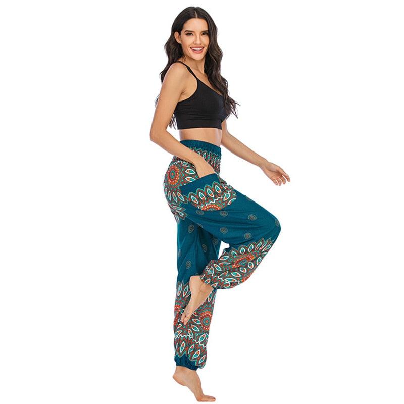 Boho Printed Harem Pants pants - The Burner Shop