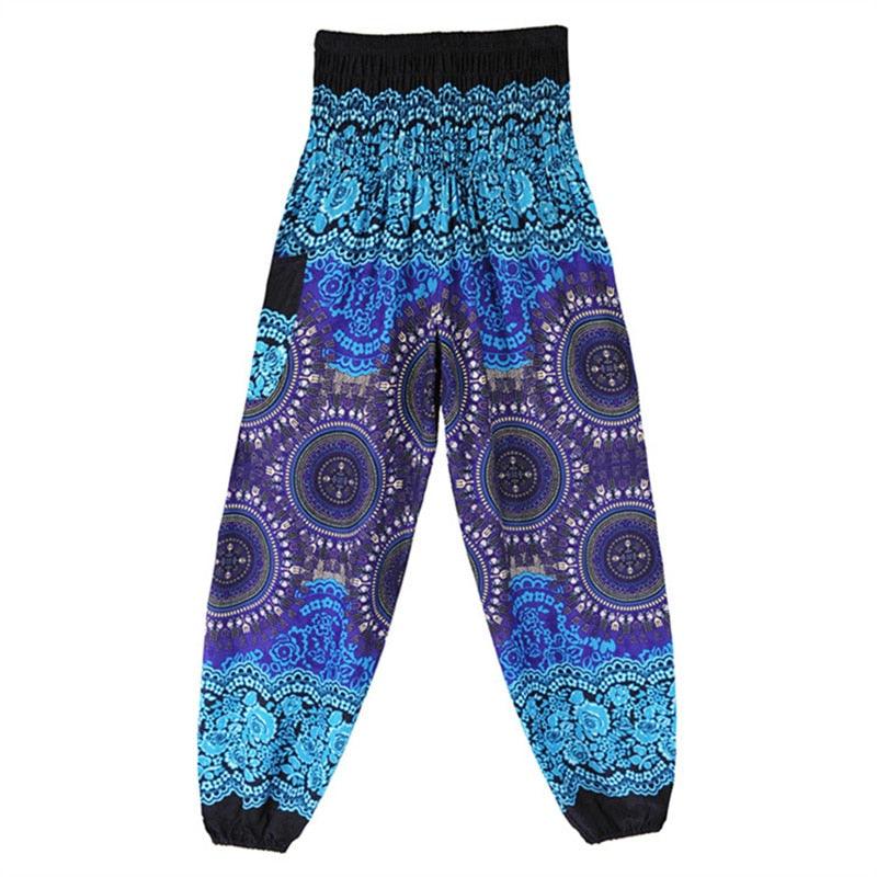 Boho Printed Harem Pants pants - The Burner Shop