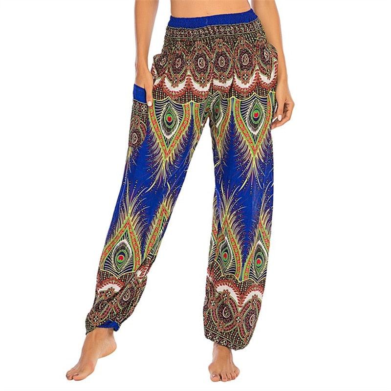 Boho Printed Harem Pants pants - The Burner Shop